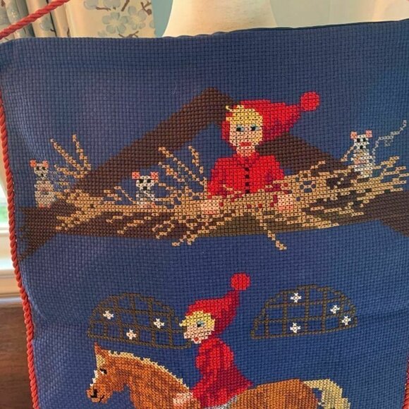 Wall Hanging Banner Barn Scene Horse Pig Mice Fair - Picture 4 of 5